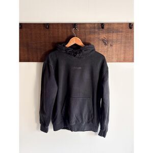 Adidas Hoodie - Small - Black - Cotton/Recycled Polyester - Branded Sleeve Patch